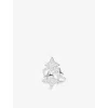 Apm Monaco Womens Intertwined Météorites Sterling-silver And Cubic Zirconia Ring In Silver