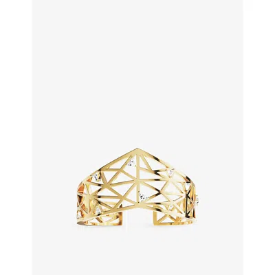 Apm Monaco Womens  Labyrinthe 18ct Yellow-gold Plated Alloy And Cubic Zirconia Bracelet