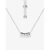 Apm Monaco Womens Love Morse Code Sterling-silver And Cubic Zirconia Pendant Necklace&nbsp; In Silver