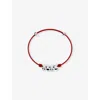 Apm Monaco Womens Love Morse Code String Sterling-silver And Cubic Zirconia Bracelet In Silver