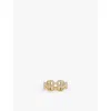 Apm Monaco Womens Maille Marine 18ct Yellow Gold-plated Metal Alloy And Zirconia Ring In Yellow Gold