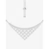 Apm Monaco Womens Maille Rivet Sterling-silver And Cubic Zirconia Necklace In Silver