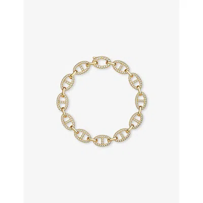 Apm Monaco Womens  Marine 18ct Yellow-gold Plated Alloy And Cubic Zirconia Bracelet