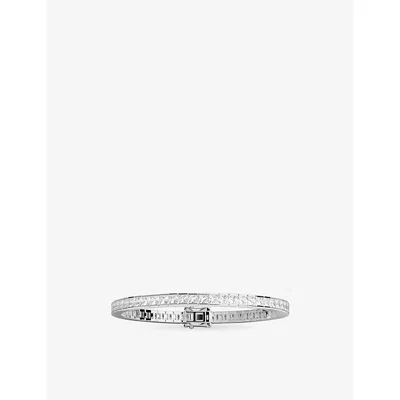 Apm Monaco Womens  Monaco Alloy And Cubic Zirconia Bracelet In White