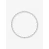 Apm Monaco Womens Pavé Météorites & Circles Sterling-silver And Cubic Zirconia Choker In Silver