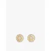 Apm Monaco Womens Soleil 18ct Yellow Gold-plated Metal Alloy And Zirconia Stud Earrings In Yellow Gold