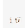 Apm Monaco Womens Toi Moi Morse Code Intertwined 18ct Rose Gold-plated Alloy, Sterling-silver And Cubic Zirconi In Silver