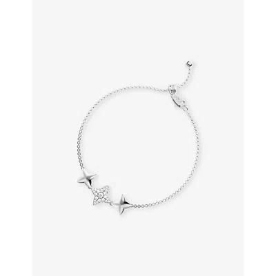 Apm Monaco Womens Triple Météorites Sterling-silver And Cubic Zirconia Bracelet