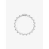 Apm Monaco Womens Wavy Sterling-silver And Cubic Zirconia Bracelet In Silver