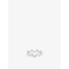 Apm Monaco Womens  Wavy Sterling-silver And Cubic Zirconia Ring In Silver