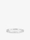 Apm Monaco Womens Silver Bonheur Morse Code Sterling-silver And Cubic Zirconia Bangle In Silver