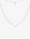 Apm Monaco Womens Silver Butterflies Adjustable Sterling-silver And Zirconia Necklace In Silver