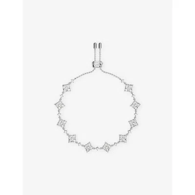 Apm Monaco Womens Éclat Rhodium Plated Alloy And Cubic Zirconia Bracelet Whit In Metallic