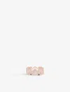 Apm Monaco Womens Rose Gold Full Heart 18ct Rose Gold-plated Metal Alloy And Cubic Zirconia Ring In Rose Gold