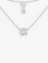 Apm Monaco Womens Silver Hoop-link Sterling-silver And Zirconia Necklace In Silver