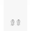 Apm Monaco Womens Maille Marine Sterling-silver And Zirconia Hoop Earrings In Silver