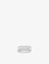 Apm Monaco Womens Silver Monaco Sterling-silver And Zirconia Ring In White