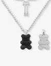 Apm Monaco Womens Silver Mood Yummy Bear Sterling-silver And Zirconia Beaded Necklace In Silver