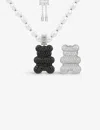 Apm Monaco Mood Yummy Bear Xl Sterling-silver And Zirconia Necklace In Silver