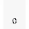 Apm Monaco Womens Black Morse Code Sterling-silver And Cubic Zirconia Ring In Black