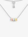 Apm Monaco Womens Multicolor Morse Code Sterling-silver, 18ct Rose Gold-plated Brass And Zirconia Necklace In Multicolor