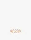 Apm Monaco Womens Rose Gold Up And Down Rose-alloy And Cubic-zirconia Ring In Rose Gold