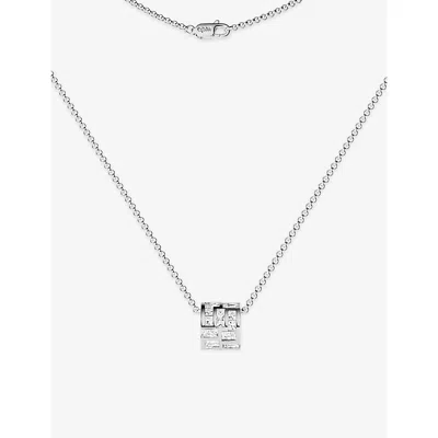 Apm Monaco Womens  Ice Adjustable Sterling-silver And Cubic Zirconia Choker