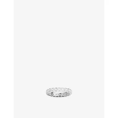 Apm Monaco Womens  Pavé Sterling-silver And Cubic Zirconia Ring