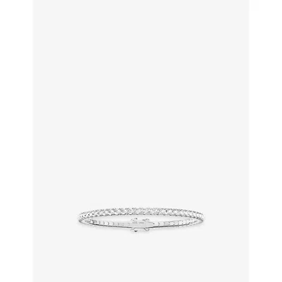 Apm Monaco Womens  Tennis Sterling-silver And Cubic Zirconia Bracelet In Metallic