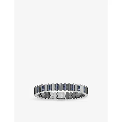 Apm Monaco Womens  Up And Down Sterling-silver And Cubic Zirconia Bracelet In Metallic