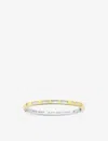 Apm Monaco Womens Silver Toi Moi Morse Code Sterling-silver And Zirconia Bangle In Silver