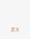 Apm Monaco Triple-band 18ct Rose Gold-plated Metal Alloy And Cubic Zirconia Ring In Rose Gold