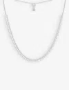 Apm Monaco Womens Silver Up And Down Sterling-silver And Zirconia Necklace In Silver