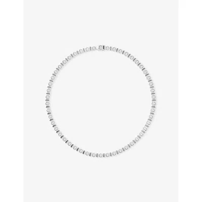 Apm Monaco Womens White Yacht Club Up And Down Alloy And Cubic Zirconia Necklace
