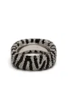 Apm Monaco X Charles Leclerc Chunky Zebra Ring In Silver