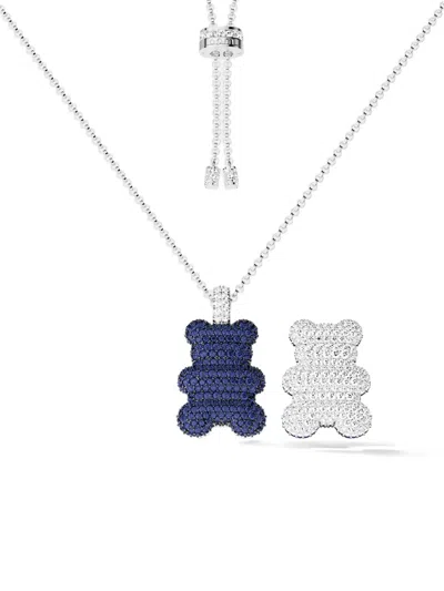 Apm Monaco Yummy Baba Bear-pendant Necklace In Blue
