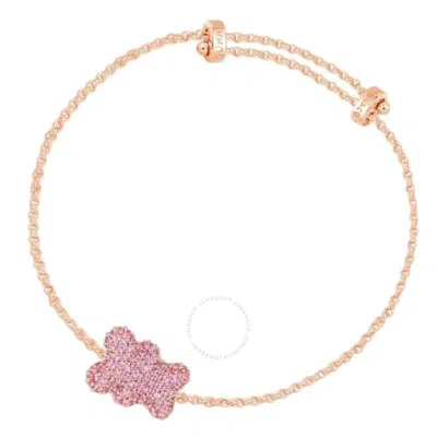 Apm Monaco Yummy Bear Rose Alloy Adjustable Bracelet In Gold