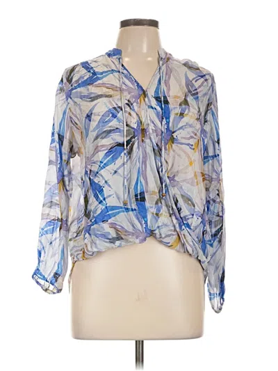Pre-owned Apny 3/4 Sleeve Blouse In Blue