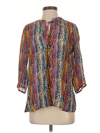Pre-owned Apny 3/4 Sleeve Blouse In Gray
