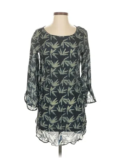 Pre-owned Apny 3/4 Sleeve Blouse In Green