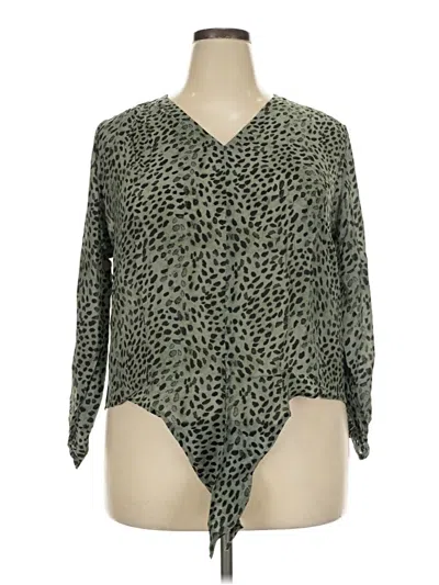 Apny 3/4 Sleeve Blouse In Green