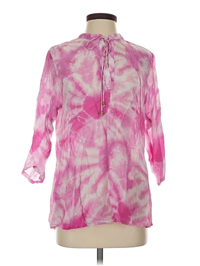 Pre-owned Apny 3/4 Sleeve Blouse In Pink