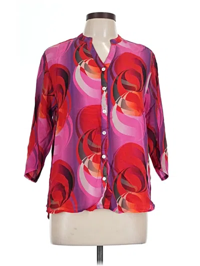 Pre-owned Apny 3/4 Sleeve Blouse In Purple