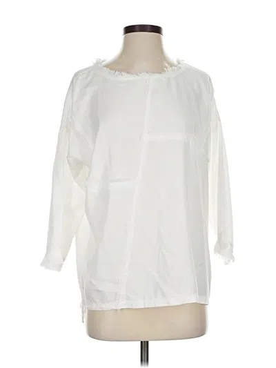 Pre-owned Apny 3/4 Sleeve Blouse In White