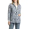 Apny Abstract Dot Cozy Cardigan In Blue/white