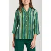 Apny Abstract Print Button-up Shirt In Green