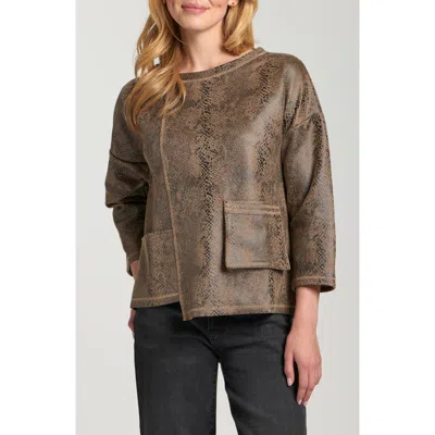 Apny Asymmetric Pullover In Brown