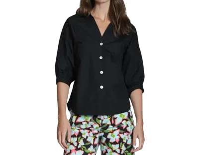 Apny Blouson Sleeve Shirt In Black