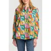 Apny Boyfriend Poplin Button-up Shirt In Multi