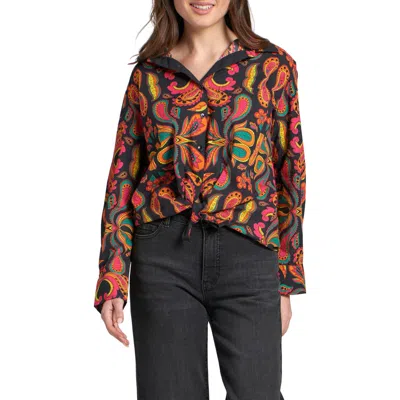 Apny Boyfriend Poplin Button-up Shirt In Multi